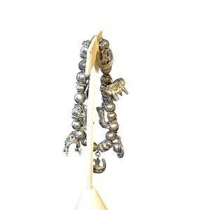 Silver Tone Stretch Western Charm Bracelet (1357)
